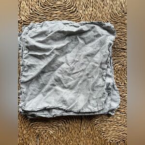 Light Gray Linen Napkins - Set of 8